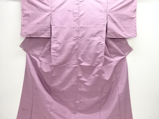 JAPANESE KIMONO / ANTIQUE KIMONO / SILK / FUSHI TSUMUGI / WOVEN WHEEL PATTERN